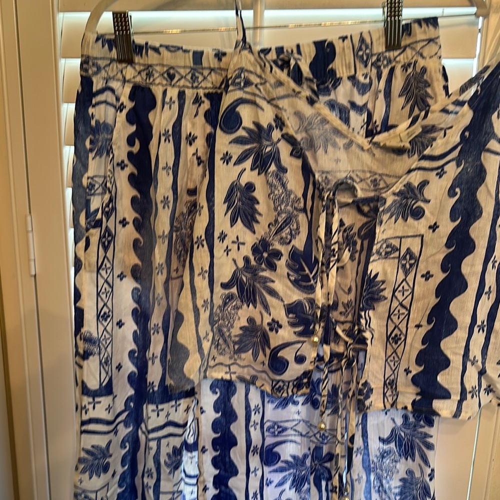 Joie Blue and White Floral Dress 2 piece